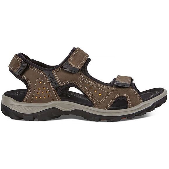 Ecco - Men’s brown leather off road lite sandals - Picture 1 of 6